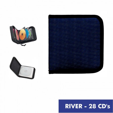 RIVER Porta 28 CD's color azul